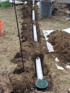 Discharge Line being buried