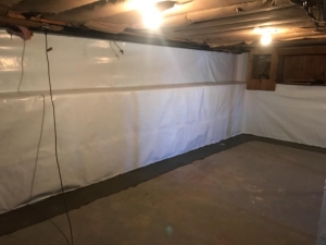 Clean Vapor Barrier Install on a return knee wall