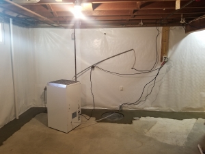 Drainage, Santa Fe, and Vapor Barrier installation